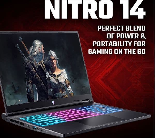 Acer Nitro 14 14.5" Gaming Laptop - AMD Ryzen 7, RTX 4060, 512 GB SSD - Image 3