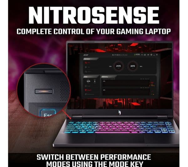 Acer Nitro 14 14.5" Gaming Laptop - AMD Ryzen 7, RTX 4060, 512 GB SSD - Image 8