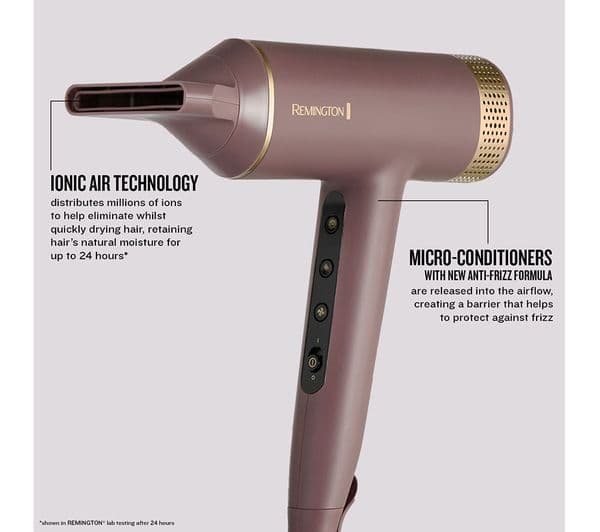 REMINGTON AIRvive Digital Hair Dryer​ - Mauve & Gold - Image 5
