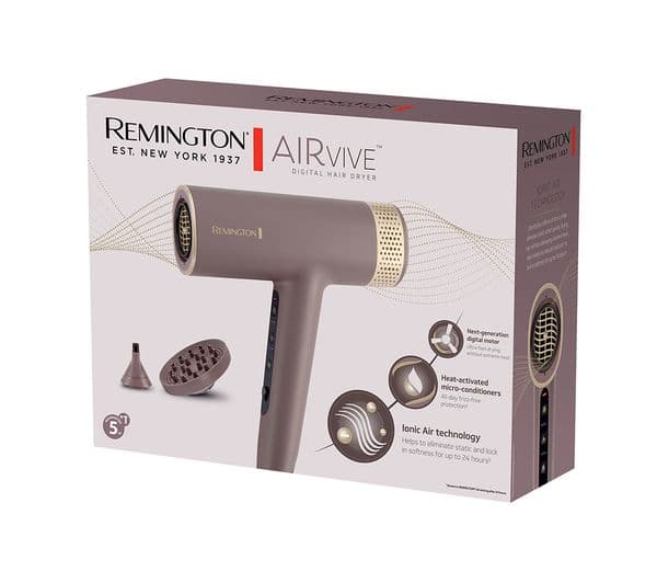 REMINGTON AIRvive Digital Hair Dryer​ - Mauve & Gold - Image 10