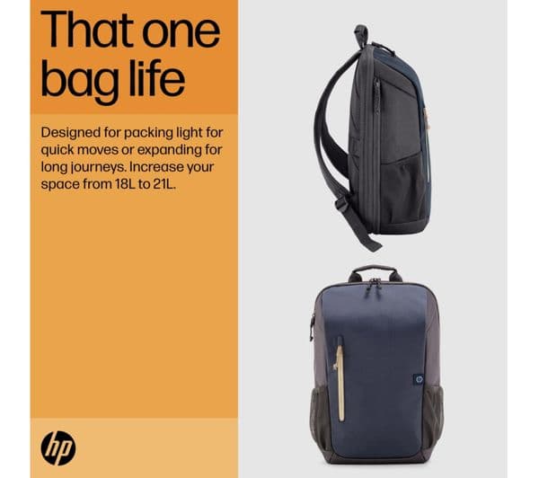 HP Travel 15.6" Laptop Backpack Iron Grey - Image 2