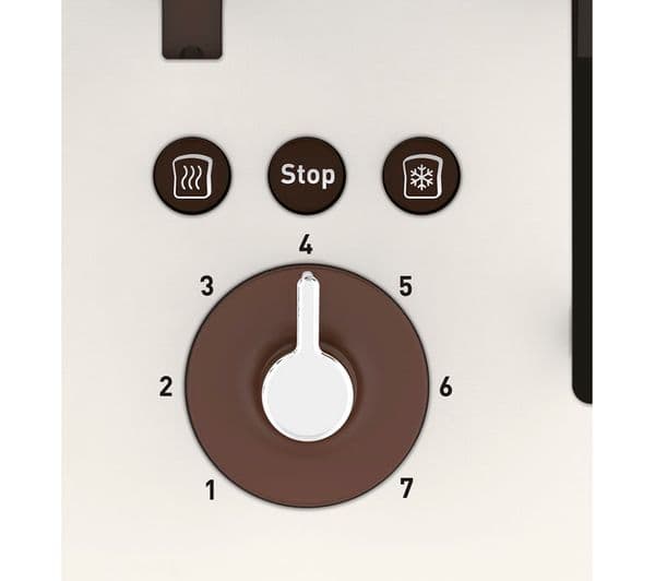 TEFAL Retra TF700A40 4-Slice Toaster - Cream & Mokka - Image 3
