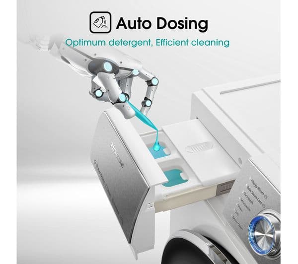 HISENSE QR Series WFQR1014EVAJM 10 kg 1400 Spin Washing Machine - White - Image 5
