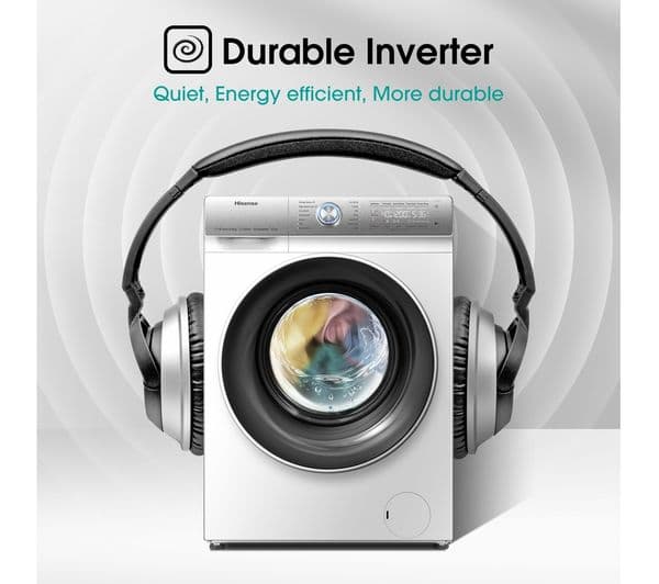 HISENSE QR Series WFQR1014EVAJM 10 kg 1400 Spin Washing Machine - White - Image 6