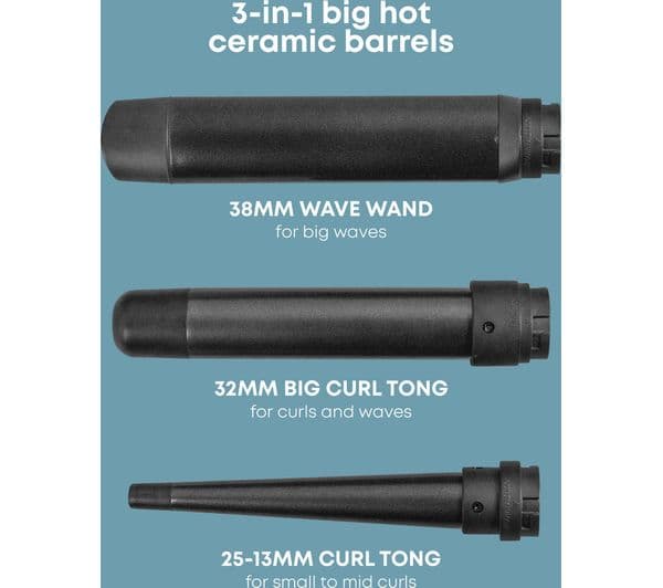 REVAMP Progloss Multiform Curl & Waves Hair Styler - Black - Image 2