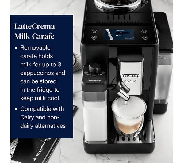 DELONGHI Rivelia EXAM440.55.B Bean to Cup Coffee Machine - Black - Image 6