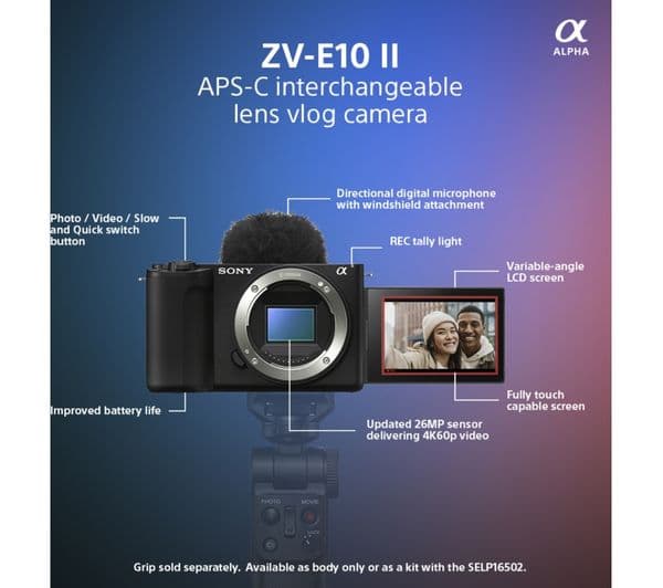 Sony ZV-E10 II Mirrorless Camera Black - Image 4