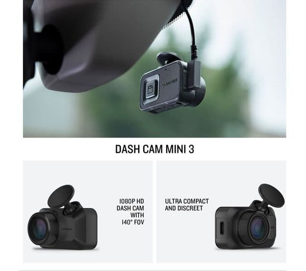 Garmin Mini 3 Dash Cam Black - Image 2
