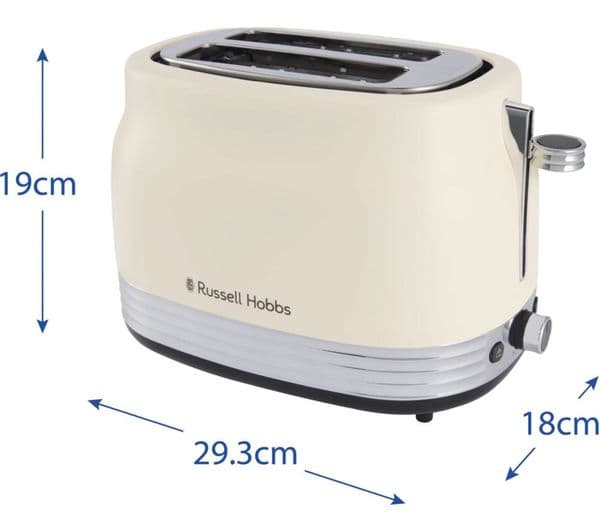 RUSSELL HOBBS Hanley 2 Slice Toaster - Jasmine - Image 3