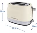 RUSSELL HOBBS Hanley 2 Slice Toaster - Jasmine thumbnail 3