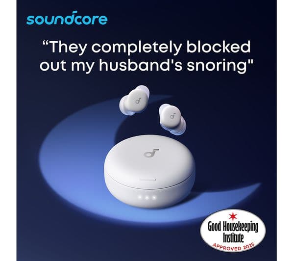 ANKER Soundcore Sleep A30 Wireless Bluetooth Noise-Cancelling Earbuds - White - Image 2