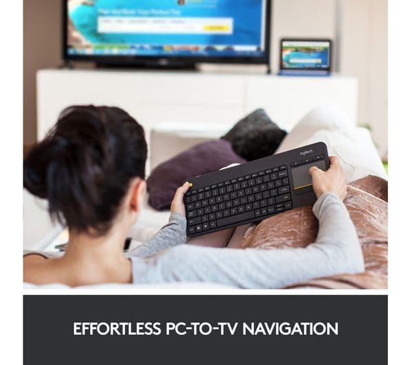 Logitech K400 Plus Wireless Keyboard Black - Image 2
