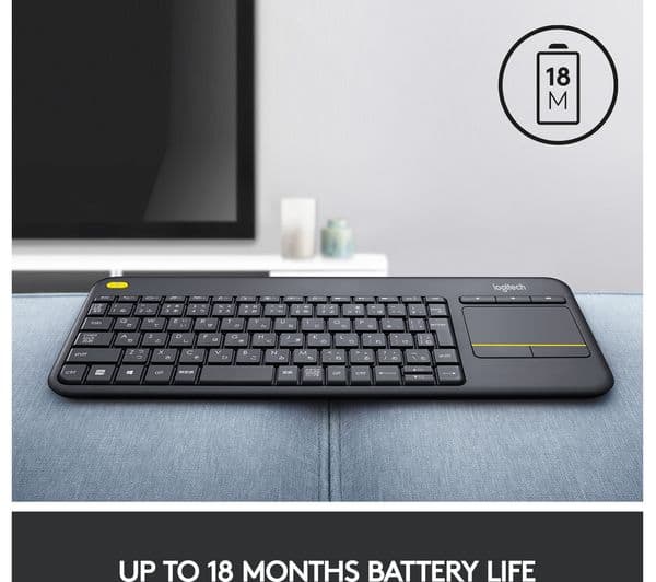 Logitech K400 Plus Wireless Keyboard Black - Image 7