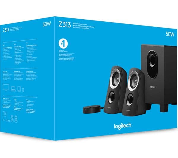 Logitech Z313 2.1 PC Speakers Black - Image 4