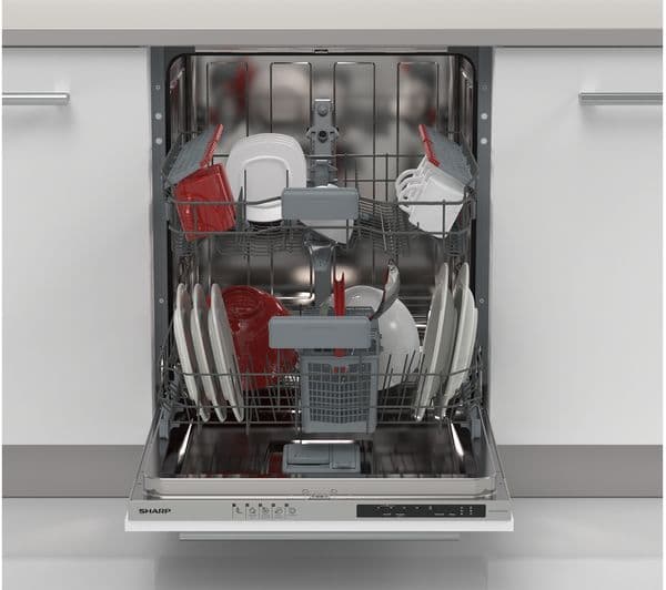 SHARP QW-NI14I47EX-EN Full-size Integrated Dishwasher - Image 5