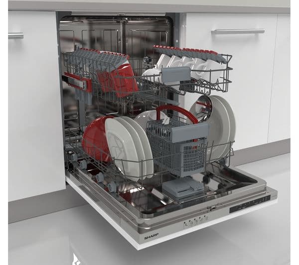 SHARP QW-NI14I47EX-EN Full-size Integrated Dishwasher - Image 7