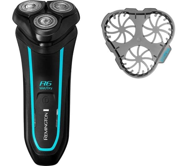 REMINGTON Style R6000 Series Aqua Wet & Dry Rotary Shaver - Black & Blue - Image 1