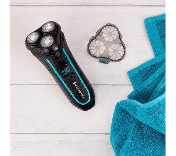 REMINGTON Style R6000 Series Aqua Wet & Dry Rotary Shaver - Black & Blue - Image 3