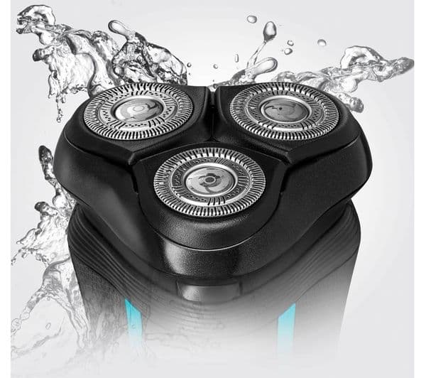 REMINGTON Style R6000 Series Aqua Wet & Dry Rotary Shaver - Black & Blue - Image 4