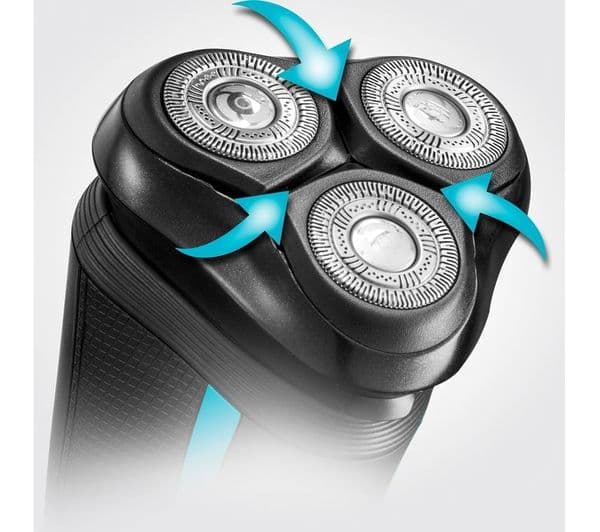 REMINGTON Style R6000 Series Aqua Wet & Dry Rotary Shaver - Black & Blue - Image 7