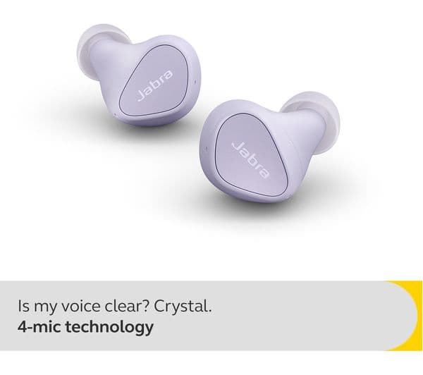 JABRA Elite 4 Wireless Bluetooth Noise-Cancelling Earbuds - Lilac - Image 3