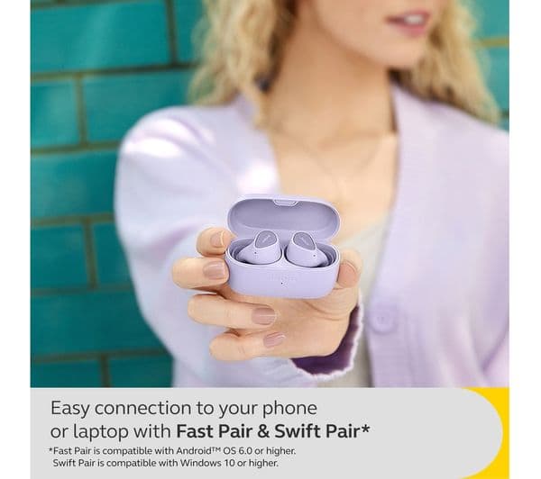 JABRA Elite 4 Wireless Bluetooth Noise-Cancelling Earbuds - Lilac - Image 7