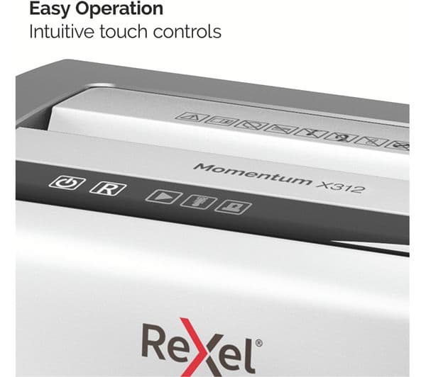 REXEL Momentum X312 Cross Cut Paper Shredder - Image 8