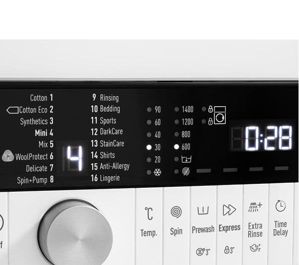 GRUNDIG GWN38430W 8 kg 1400 Spin Washing Machine - White - Image 5