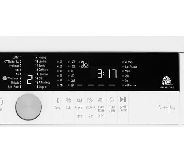 GRUNDIG GWN38430W 8 kg 1400 Spin Washing Machine - White - Image 9