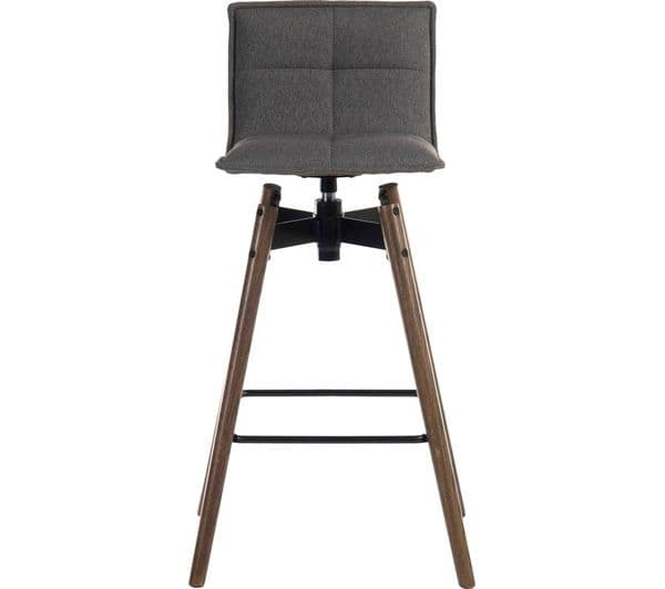 TEKNIK 6977GREY-DK Spin Bar Stool Chair - Grey - Image 1
