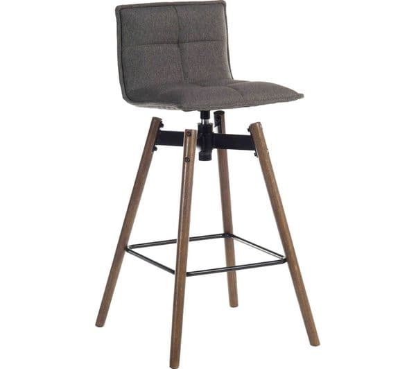 TEKNIK 6977GREY-DK Spin Bar Stool Chair - Grey - Image 2