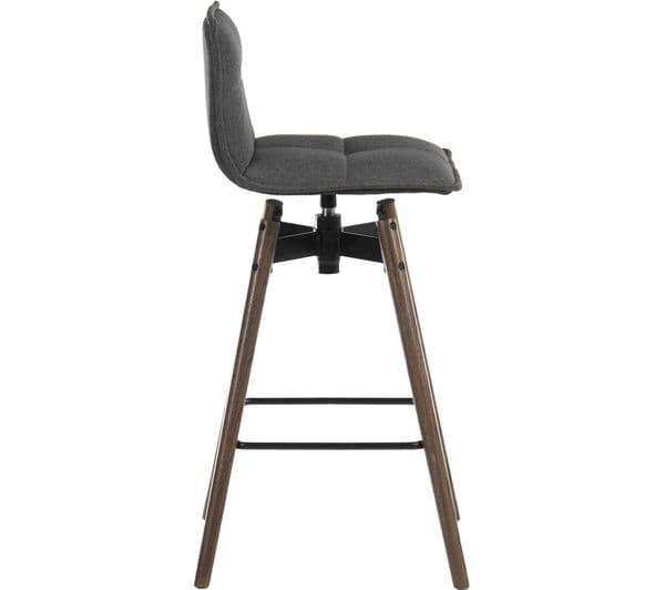 TEKNIK 6977GREY-DK Spin Bar Stool Chair - Grey - Image 3