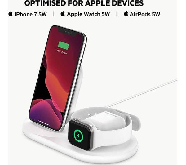 BELKIN Wiz001myWH 3-in-1 Apple Wireless Charger - Image 5