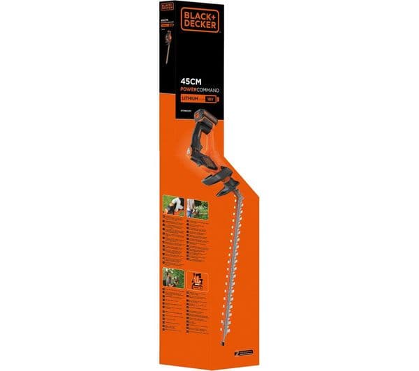BLACK + DECKER Strimmer GTC18452PC Cordless Hedge Trimmer with 1 Battery - Image 7