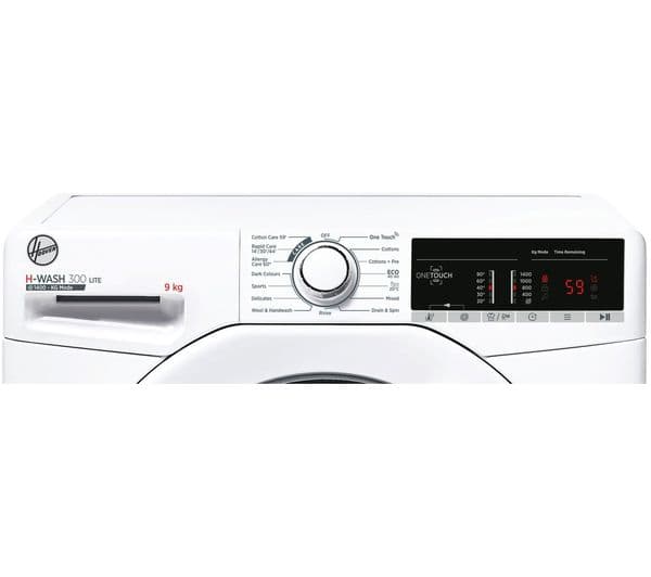 HOOVER H-WASH 300 LITE H3W 49TA4/1-80 NFC 9 kg 1400 Spin Washing Machine - White - Image 8