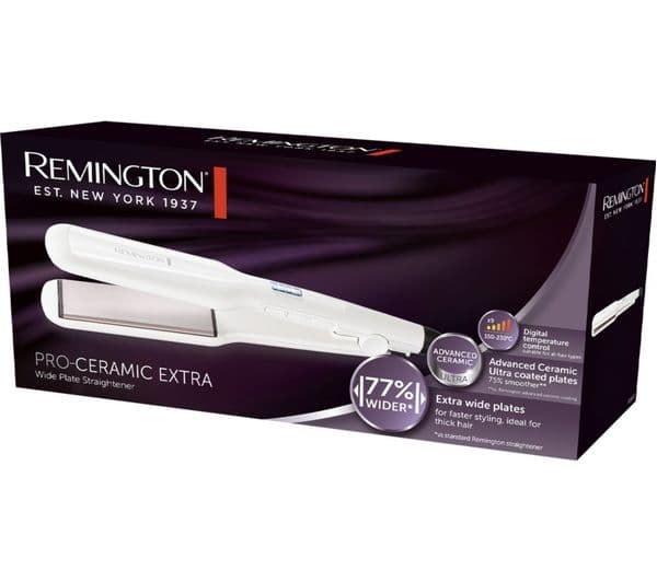 REMINGTON Pro Ceramic S5527 Extra Wide Hair Straightener - White - Image 4