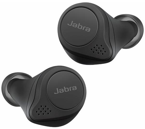 JABRA Elite 75t Wireless Bluetooth Noise-Cancelling Earbuds - Black - Image 1