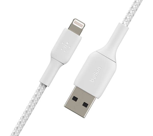 Belkin Braided Lightning to USB-A Cable 0.15m White - Image 2