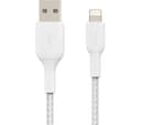 Belkin Braided Lightning to USB-A Cable 0.15m White thumbnail 4