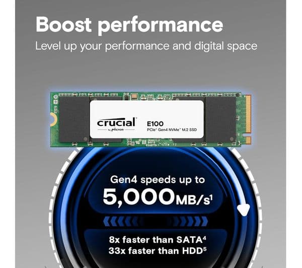 CRUCIAL E100 M.2 Internal SSD - 1 TB - Image 2