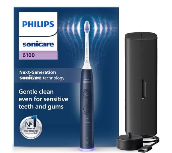 PHILIPS Sonicare Series 6100 HX7403/05 Electric Toothbrush - Navy Blue - Image 5
