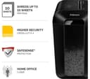 FELLOWES Powershred LX65 Cross Cut Paper Shredder - Black thumbnail 2