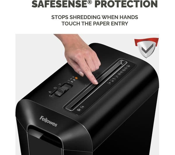 FELLOWES Powershred LX65 Cross Cut Paper Shredder - Black - Image 4