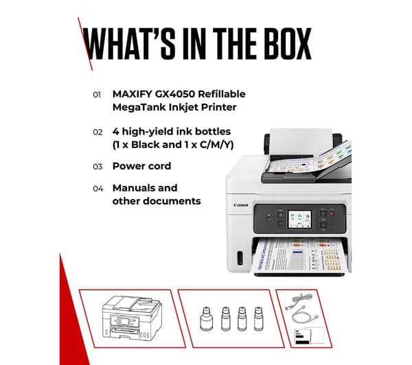 CANON MAXIFY GX4050 All-in-One Wireless Inkjet Printer with Fax - Image 8