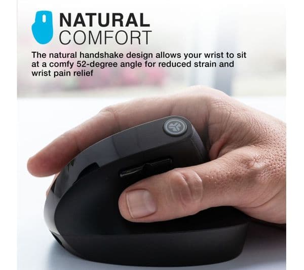 JLAB Jbuds Ergonomic Wireless Mouse Black - Image 2