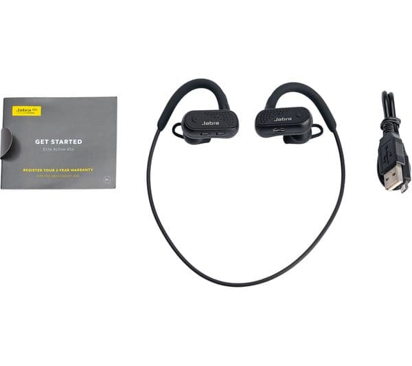 JABRA Elite Active 45e Wireless Bluetooth Sports Earphones - Black - Image 2