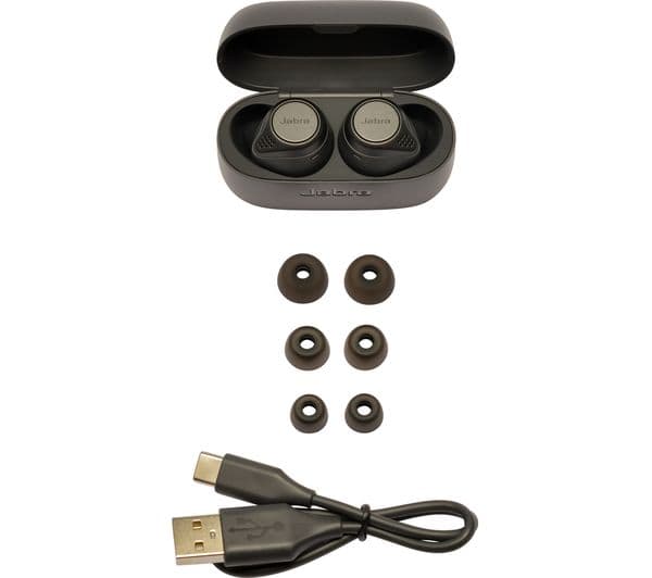 JABRA Elite Active 75T Wireless Bluetooth Noise-Cancelling Earbuds - Grey - Image 3