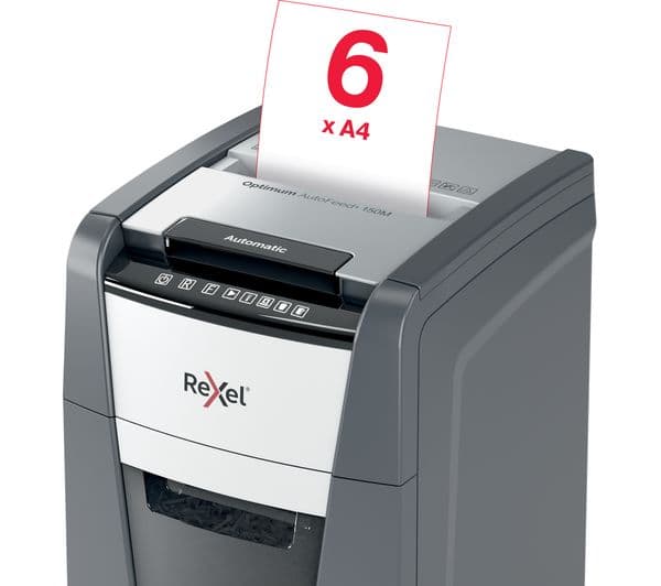 REXEL Optimum AutoFeed+ 150M Micro Cut Paper Shredder - Image 8