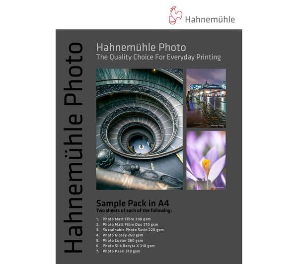 HAHNEMUEHLE Sample Pack A4 Glossy & Matte Photo Paper - 14 Sheets - Image 1