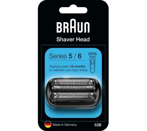 BRAUN Series 5 & 6 New Gen 53B Electric Shaver Head Replacement - Black - Image 1